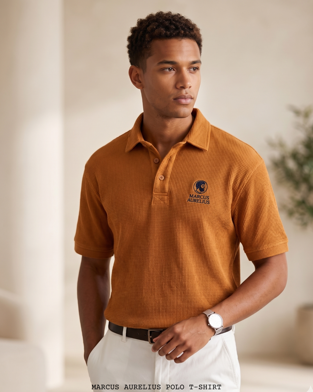 MARCUS AURELIUS POLO T-SHIRT ORANGE